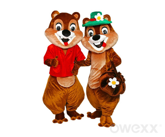 Reklaminiai kostiumai, primenantys Chip and Dale veikėjus, buvo sukurti unikaliai pagal kliento poreikius